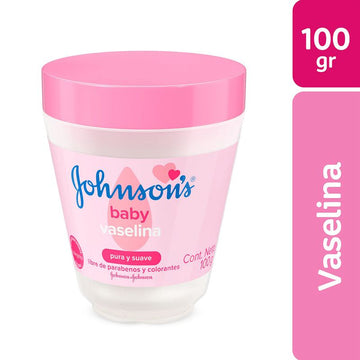 Vaselina Johnson's Baby Original 100 g - Frasco de vaselina pura para protección e hidratación de la piel