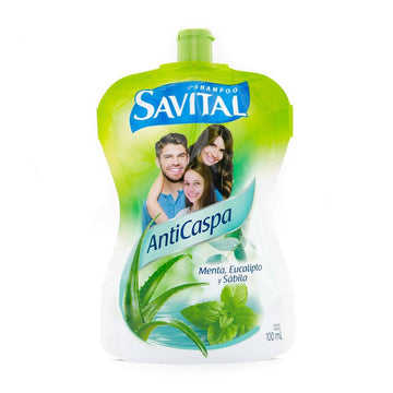 Shampoo Savital Anticaspa Té Verde y Seda Doypack 100 mL