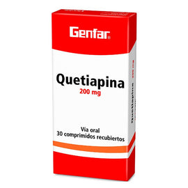 Quetiapina 200mg 30 tabletas — Genfar