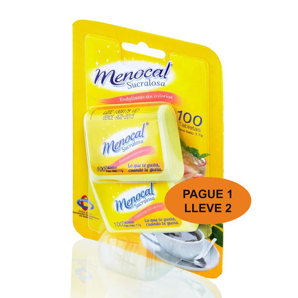 Menocal Sucralosa 100 Tabletas Ecar
