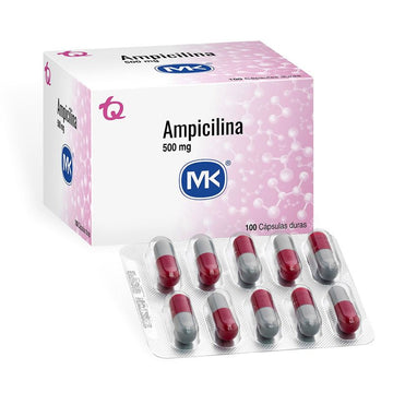 Ampicilina 500mg 50 cápsulas — Tecnoquímicas MK