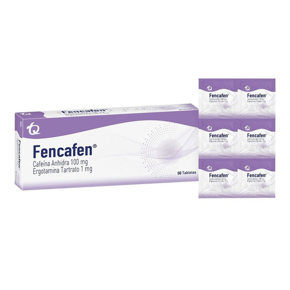 Fencafen cafeína 100mg ergotamina 1mg 50 tabletas — Tecnoquímicas