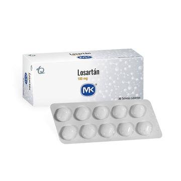 Losartán 100mg 30 tabletas — Tecnoquímicas