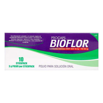 Bioflor Saccharomyces boulardii polvo solución oral 10 sobres 3g — Procaps
