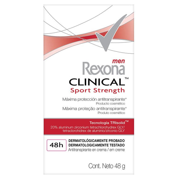 Desodorante Rexona Clinical Men Sport Strength Crema 48 g - Unilever