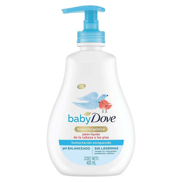 Jabón Dove Baby Líquido Humectación Enriquecida 400 ml - frasco