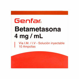 Betametasona 4mg fosfato disódico 1mL 10 ampollas — Genfar