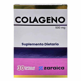 Colágeno 500mg colágeno hidrolizado 30 cápsulas — Zaraica