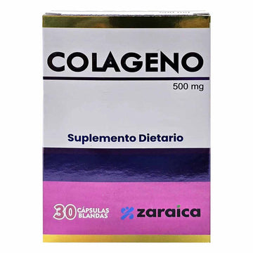 Colágeno 500mg colágeno hidrolizado 30 cápsulas — Zaraica