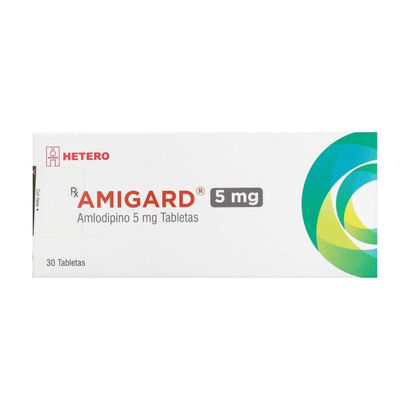 Amigard Amlodipino 5 mg caja x 30 tabletas