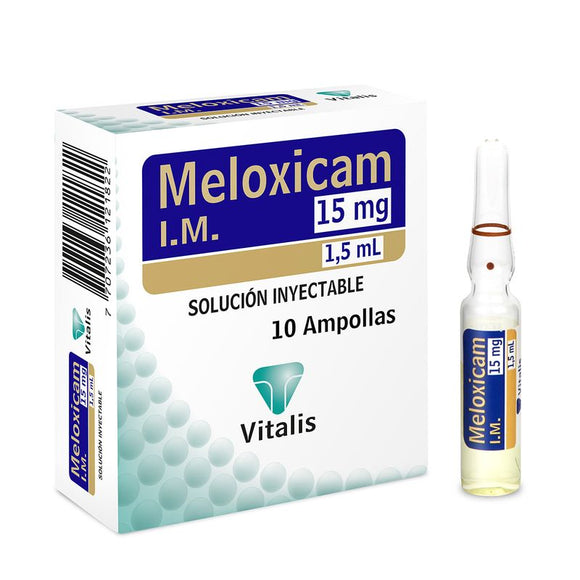 Meloxicam 15mg 1.5mL 10 ampollas — Vitalis