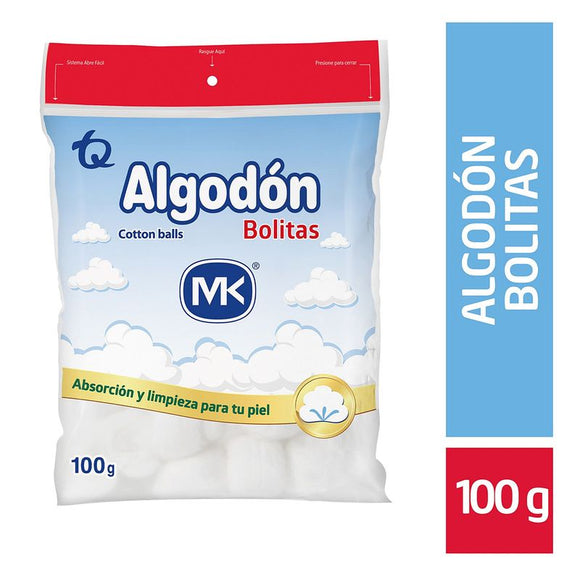 Algodón Pomos 100 g bolitas — Tecnoquímicas