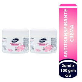 Desodorante Balance Crema Ultra Protection Women 100 g x 2 unidades - antitranspirante en crema 72 horas sin manchas