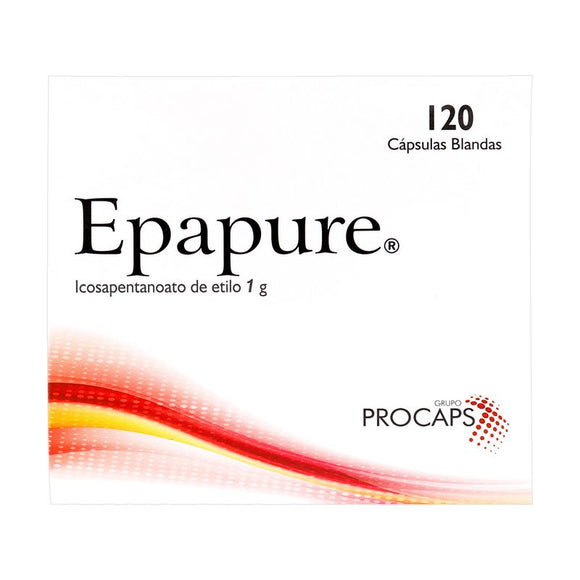 Epapure 1 g Icosapentanoato de Etilo 120 Cápsulas Blandas