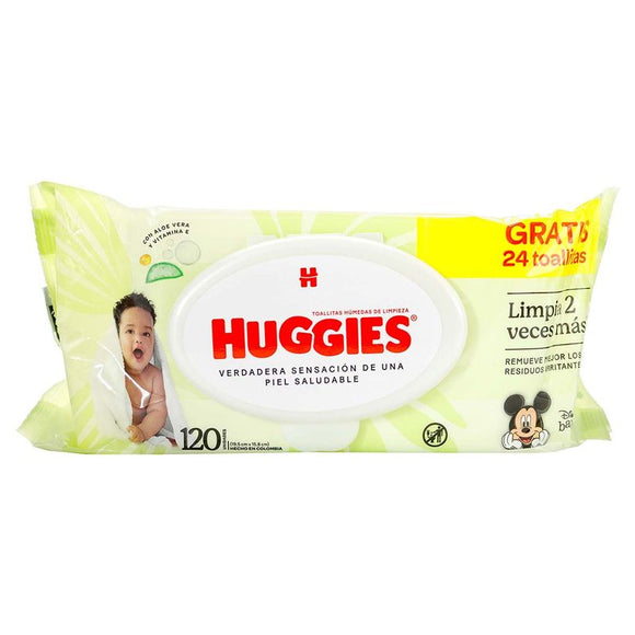 Toallitas húmedas Huggies Limpieza Efectiva pague 96 lleve 120 unidades — Kimberly-Clark