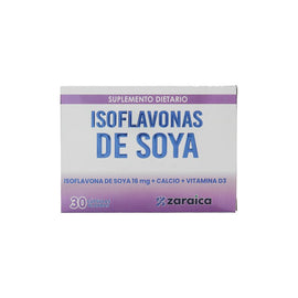 Isoflavona de Soya 16mg + Calcio + Vitamina D3 30 Cápsulas — Zaraica
