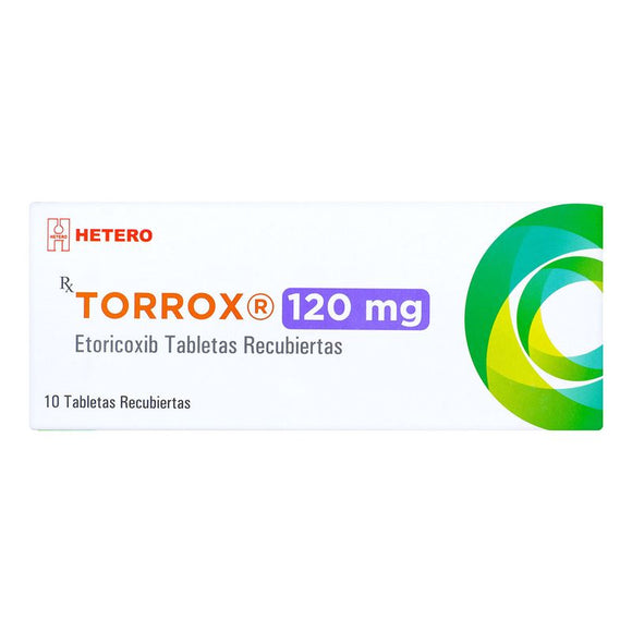 Torrox Etoricoxib 120 mg 10 tabletas — Hetero Labs Limited