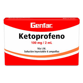 Ketoprofeno 100mg/2ml 6 Ampollas — Genfar