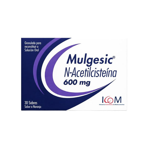 Mulgesic N-Acetilcisteína 600mg 30 sobres — Icom