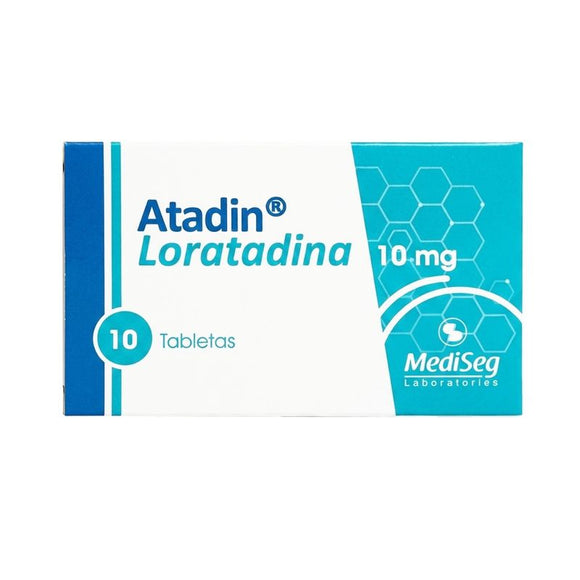 Atadin (Loratadina) 10 mg 10 Tabletas — Mediseg Laboratories