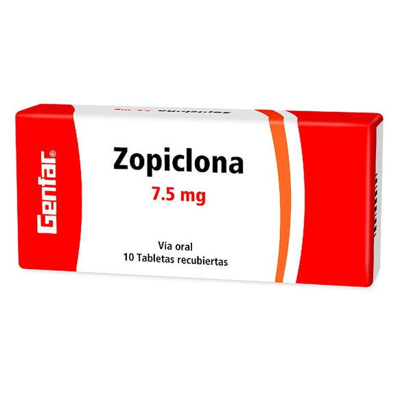 Zopiclona 7.5mg 10 tabletas — Genfar