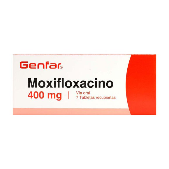 Moxifloxacino 400mg 7 Tabletas — Genfar