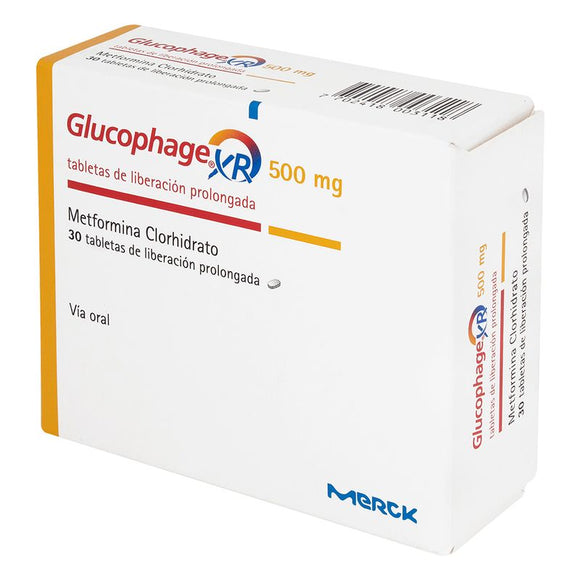 Glucophage XR 500 mg 30 Tabletas — Merck