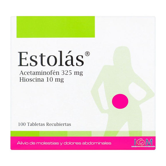 Estolas 500/10mg Acetaminofén Hioscina 100 tabletas — Icom