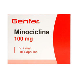 Minociclina 100mg 10 Tabletas — Genfar