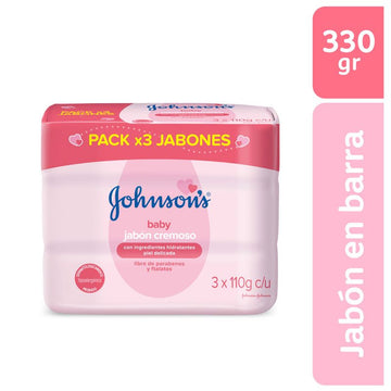 Jabón Johnson's Baby Humectante 110 g x3