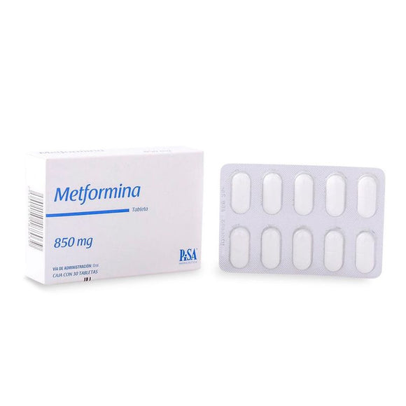 Metformina 850mg 30 tabletas — Pisa