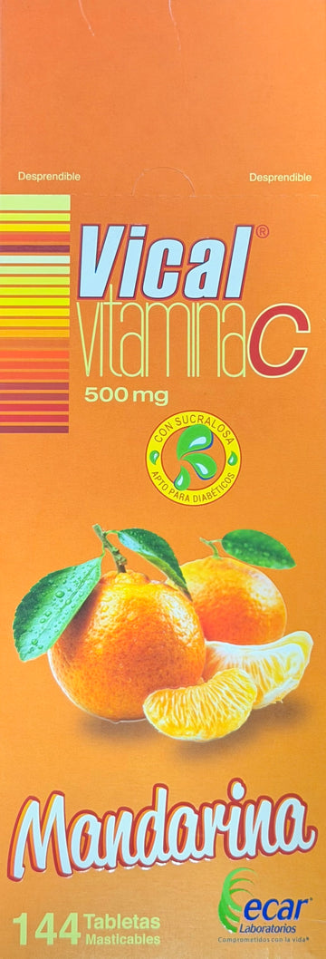 VITAMINA C VICAL MANDARINA 144 TABLETAS EC