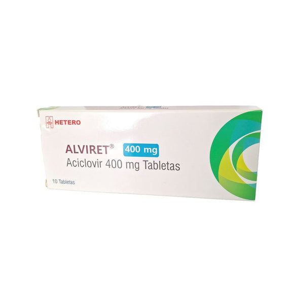 Alviret 400 mg Aciclovir 10 Tabletas — Hetero