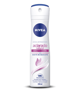 Desodorante Nivea Spray Aclarado Efecto Satín 150 ml aerosol antitranspirante