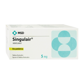 Singulair montelukast 5 mg caja con 30 tabletas masticables — MSD