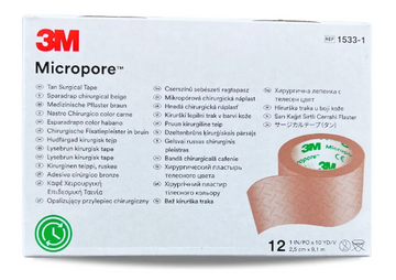 (F) MICROPORO MEDIANO PIEL 3M 12 UNIDADES - 1 UNIDADES