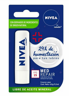 PROTECTOR LABIAL NIVEA LIP CARE MED FPS 15