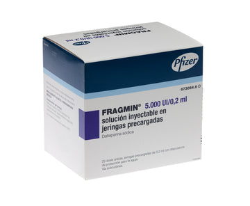 Fragmin 5.000 UI dalteparina sódica solución inyectable 10 jeringas — Pfizer