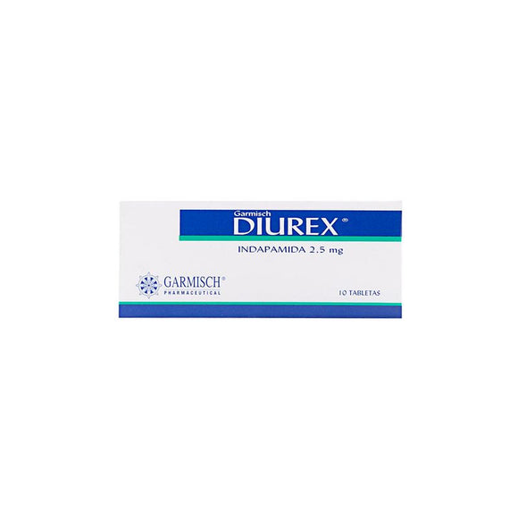 Diurex 2.5mg indapamida 10 tabletas — Megalabs