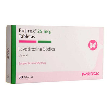 Eutirox 25 mcg levotiroxina sódica 50 tabletas — Merck