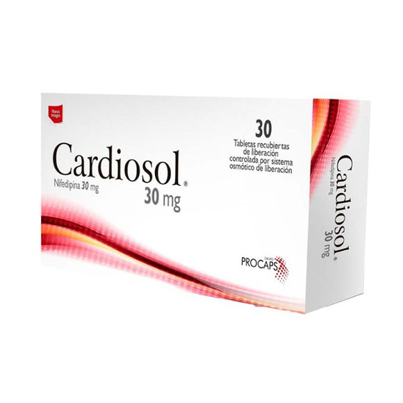 Cardiosol 30mg nifedipino 30 tabletas de liberación prolongada — Procaps