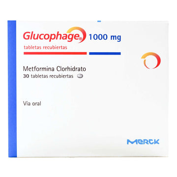 Glucophage 1000 mg 30 Tabletas Merck - Metformina antidiabético oral