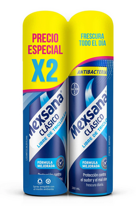 2 DESODORANTE MEXSANA CLASICO SPRAY 260 ML. P.E. - (EXH)