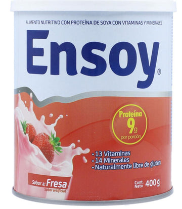 Ensoy Fresa 400 g lata suplemento nutricional proteína de soya sabor fresa Lafrancol Abbott