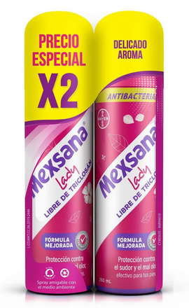 2 TALCO MEXSANA LADY SPRAY 260 ML P.E. - (EXH)