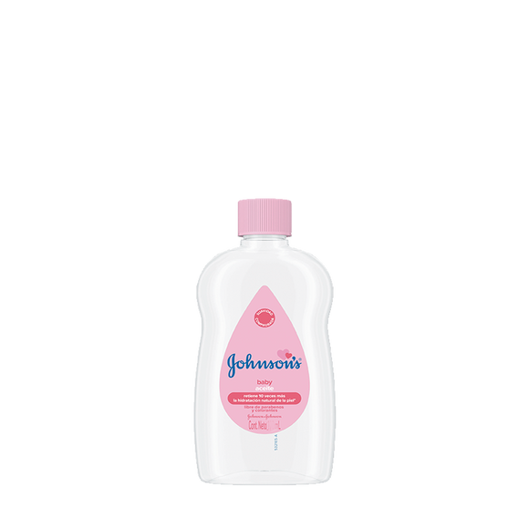 Aceite Johnson's Baby Original 50 ml - Botella transparente con etiqueta rosada