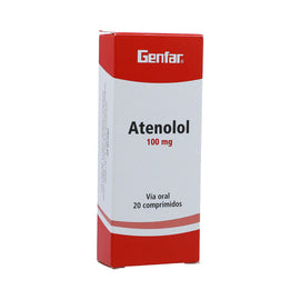 Atenolol 100mg 20 tabletas — Genfar