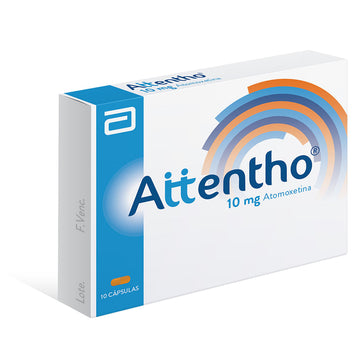 Attentho atomoxetina 10 mg caja x 10 cápsulas — Lafrancol