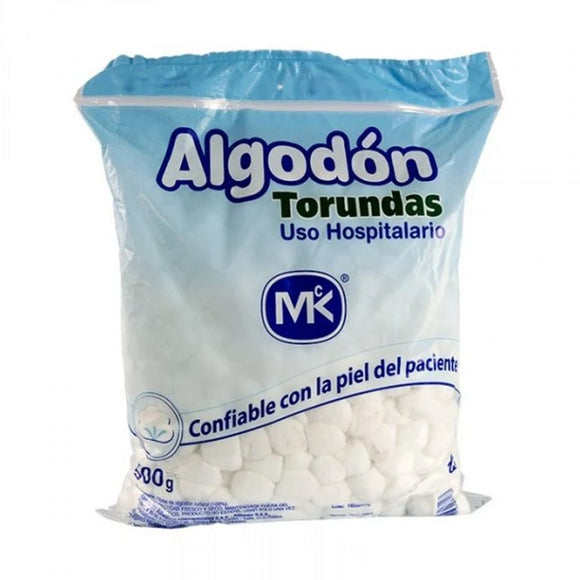 Algodón Torunda 500g MK — Tecnoquímicas