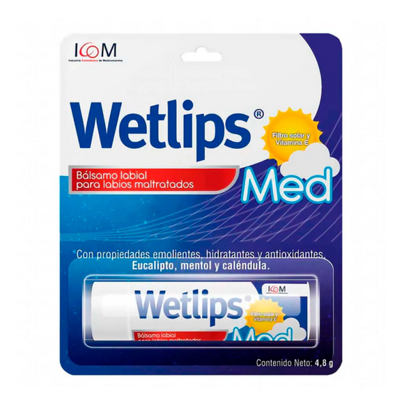 BALSAMO LABIAL WETLIPS MEDICADO 4.8 GR ICOM